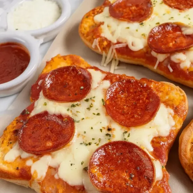 Garlic Bread with Cheese & Pepperoni