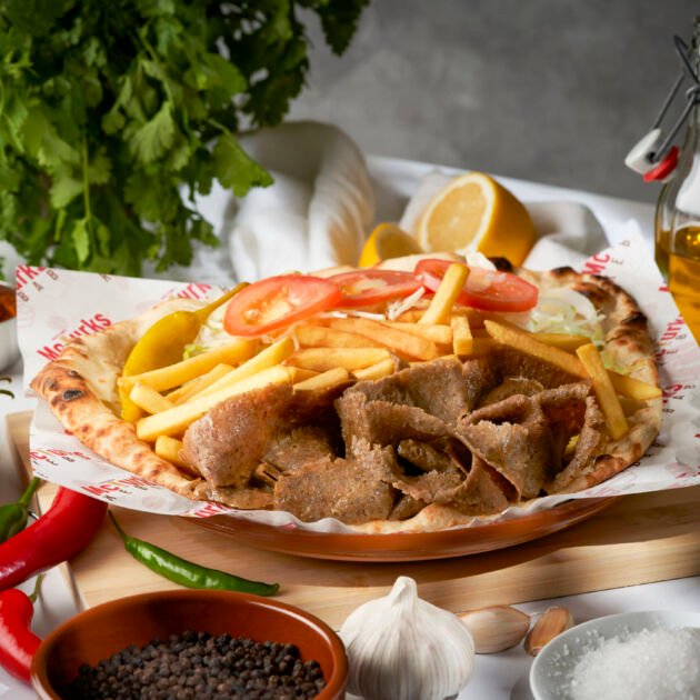 Lamb Doner Meat & Chips